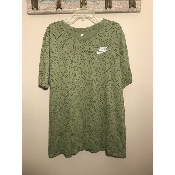 NIKE Swoosh All Over Print T-Shirt 834699-387 Mens - Picture 5 of 11